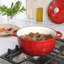 Gibson Home Addlestone 5 Quart Enamel Cast Iron Dutch Oven - Red
