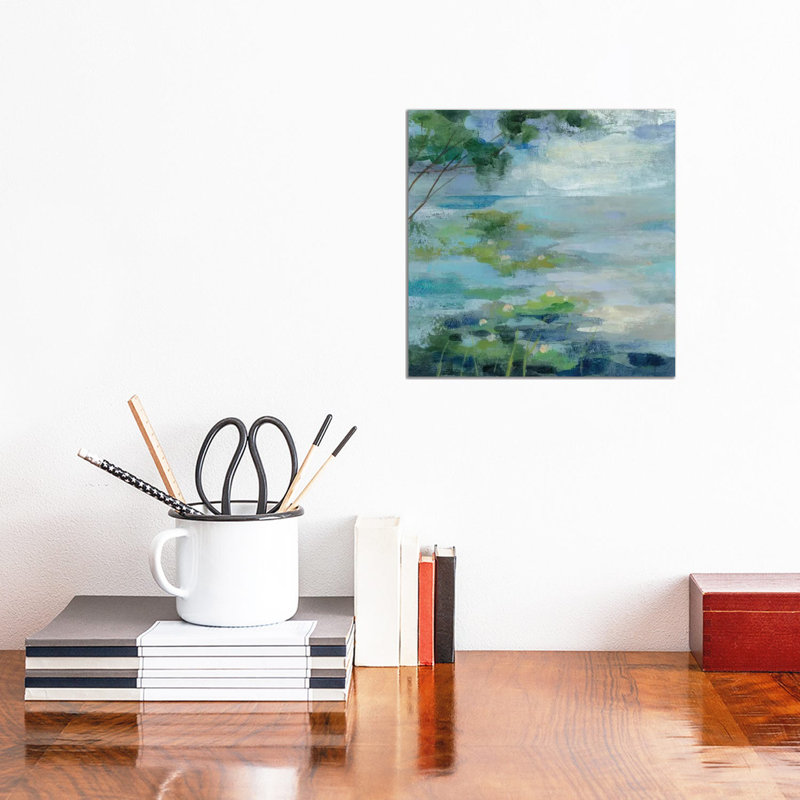 «Lily Pond I» par Silvia Vassileva - reproduction d'art, H 12 po x l 12 po x P 1,5 po, Toile tendue, Aucun mat
