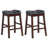 Upholstered Counter Stool with Solid Wood Frame-98169481