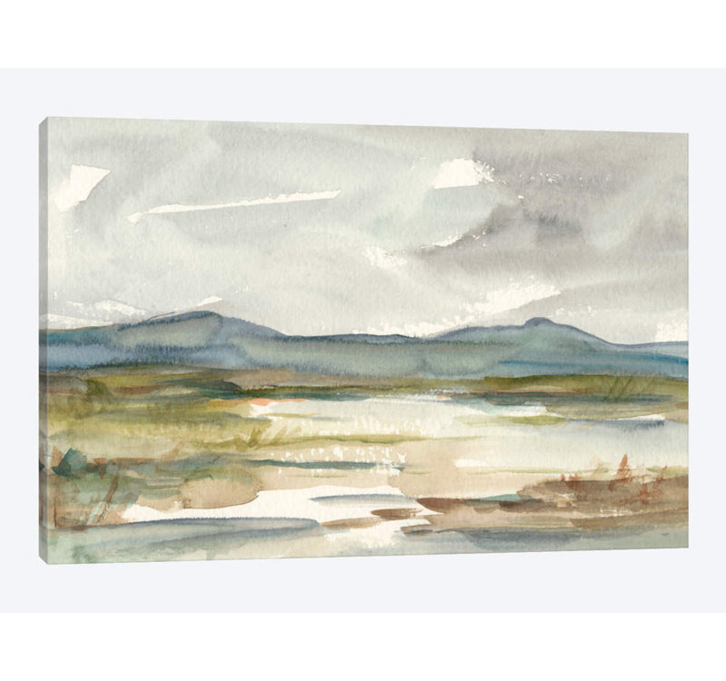 «Overcast Wetland I» par Ethan Harper - impression sur toile tendue, H 26 po x l 40 po x P 1,5 po