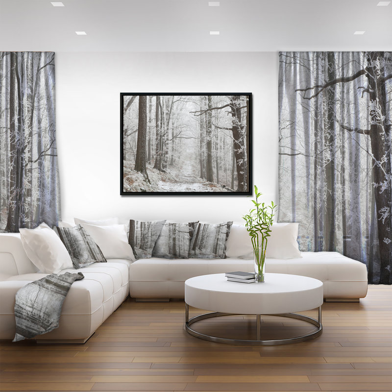 «Forest Trail on Winter Morning», reproduction de photo sur toile, H 12 po x l 20 po x P 1 po