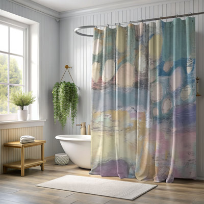 Pastel Palette Panorama - Premium Shower Curtain