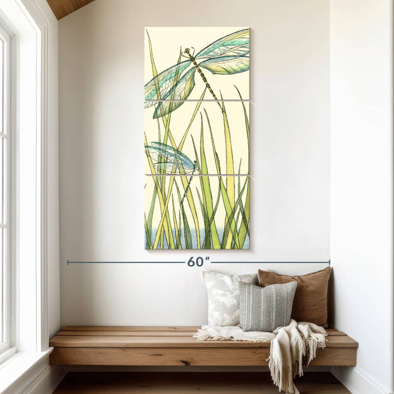 Gossamer Dragonflies I, 52" H x 24" W