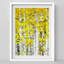 Bouleaux avec feuillage jaune, feuilles jaunes éclatantes, Illustration de la nature, petit décor-101376576-101376578