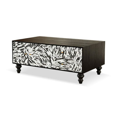 Table basse rectangulaire en bois massif 47,24 po