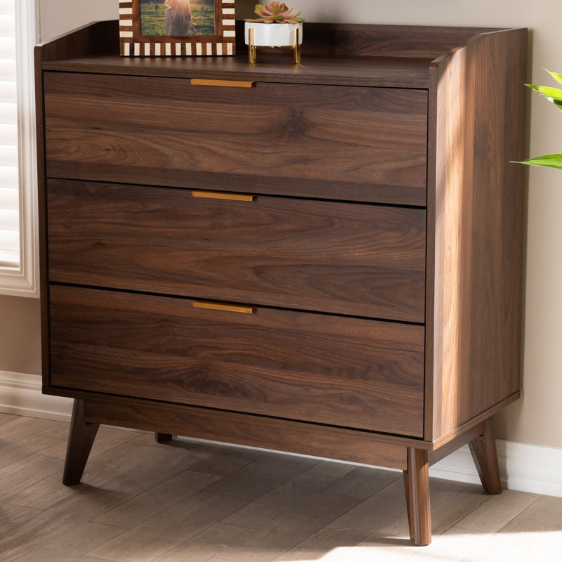 Commode anglaise à 3 tiroirs Anudeep Mid-Century