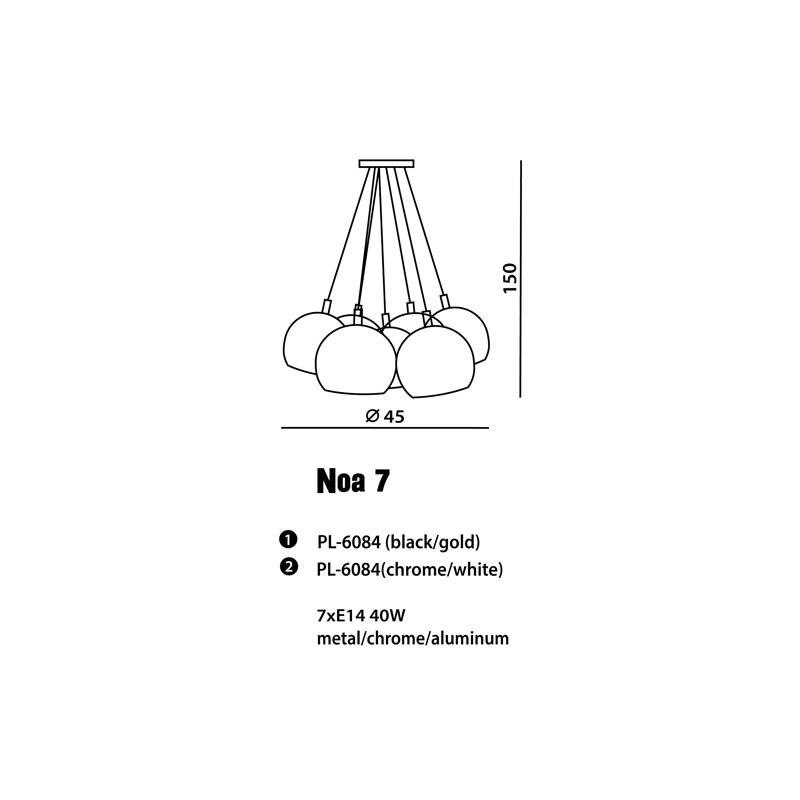 Floman Azzardo 7 - Light Globe Pendant