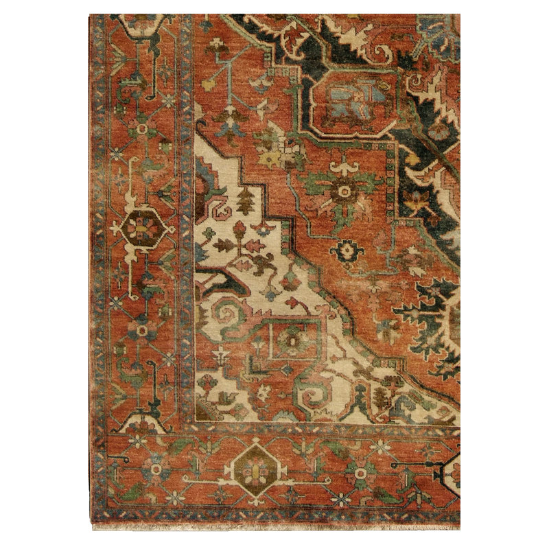 Antique Weave Serapi Wool Oriental Area Rug, Rectangle 12' x 15'