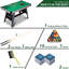 Table de billard portative 48 po avec 2 queues de billard, boules, triangle, craie et brosse-90869723-90869724