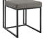 Chaise de salle à manger sans accoudoirs à dossier bas en fer noir mat Mirosava