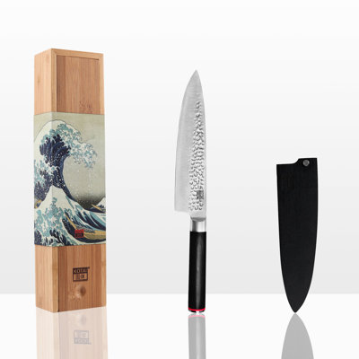 Couteau Gyuto Chef avec bambou Saya et boîte en bambou - lame de 20 cm (8 po)