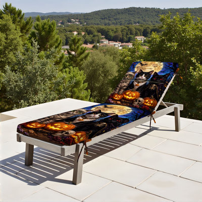 Coussin de patio d'extérieur d'intérieur 3 po Peenoke Cats Halloween