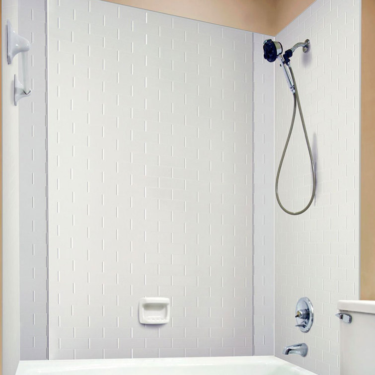 Shower Walls And Panels: Smooth Wall, Subway and Square Tile Bath