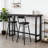 29.5" Black Faux Leather Foldable Bar Stool With Backrest, Heavy-duty Counter Chair