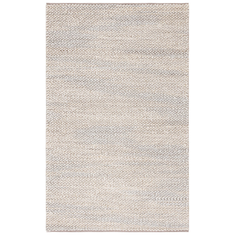 Charvik Handmade Area Rug in Natural/Light Gray, Rectangle 5' x 8'