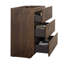 Alice-24F-105, armoire de plancher SANS lavabo, couleur noyer, avec trois tiroirs, pré-assemblé-130940300