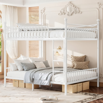 Curvello Round Tube Metal Bunk Bed with Curved Guardrail
