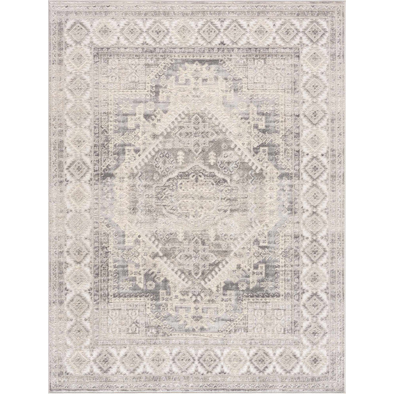Brenda Moroccan Taupe Area Rug, Rectangle 5'3" x 7'