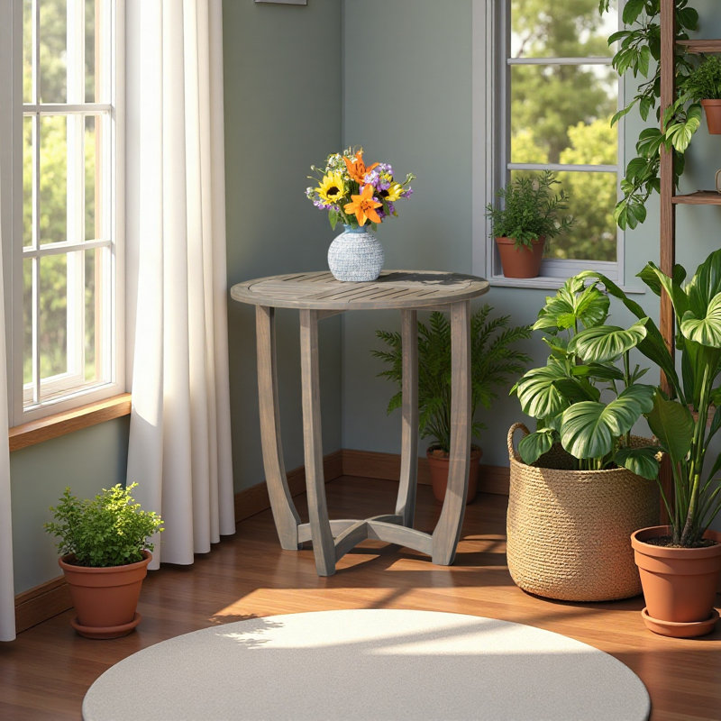 Table circulaire en bois 27,5 po