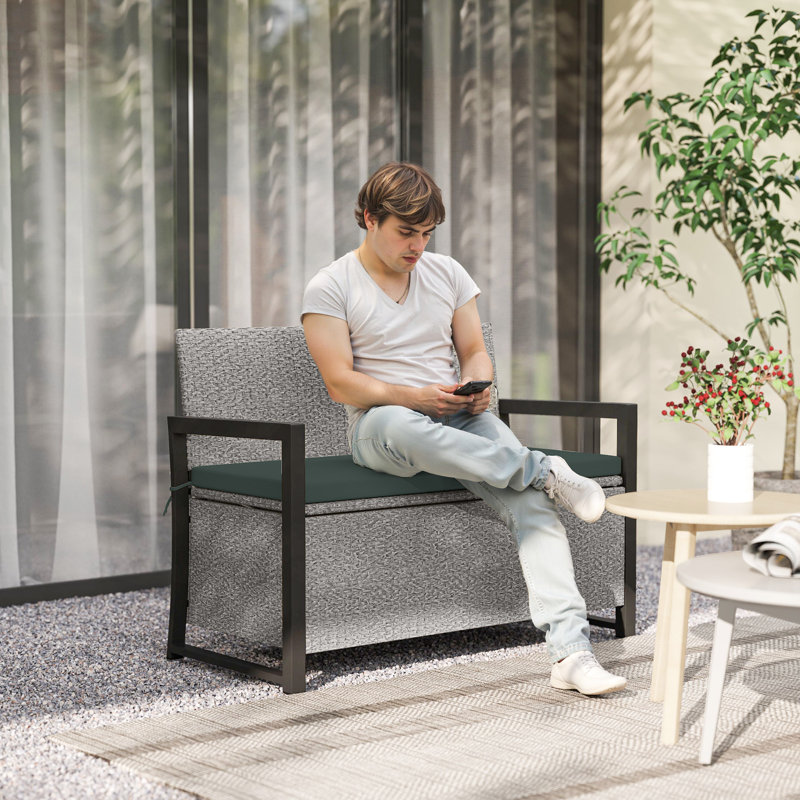 Powder Coated Steel Outdoor Bench