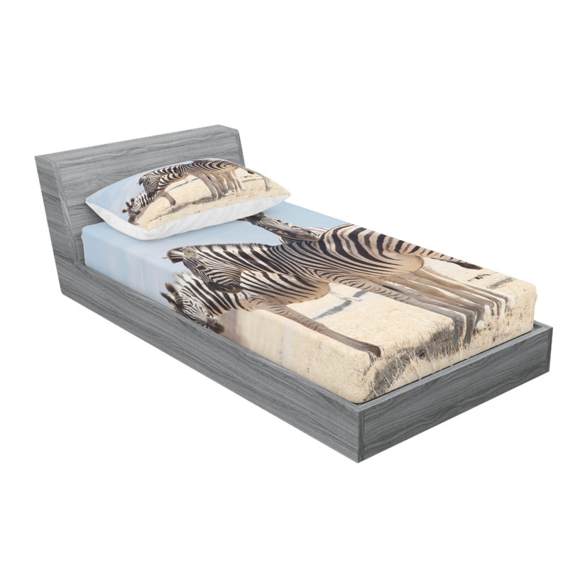 Microfiber Sheet Set, Twin Sheet Set with Fitted Sheet