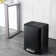 Poubelle rectangulaire double en acier inoxydable avec couvercle
