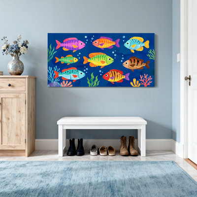 Animaux, poissons, corail coloré, scène sous-marine