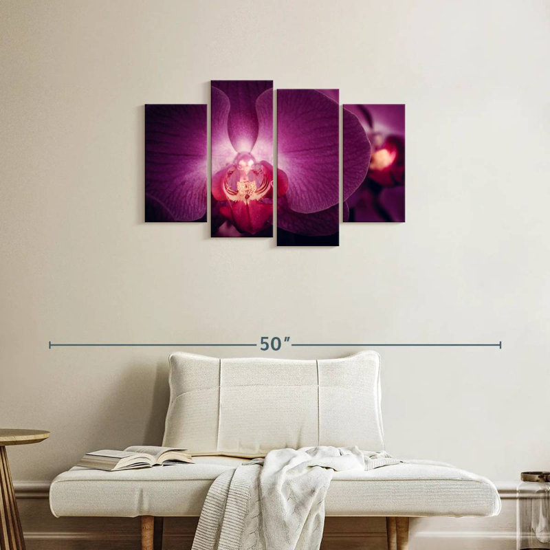 Orchidée mauve Harnek, H 22 po x l 36 po