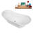 67" Streamline Soaking Freestanding Tub and Tray With Internal Drain-101698034