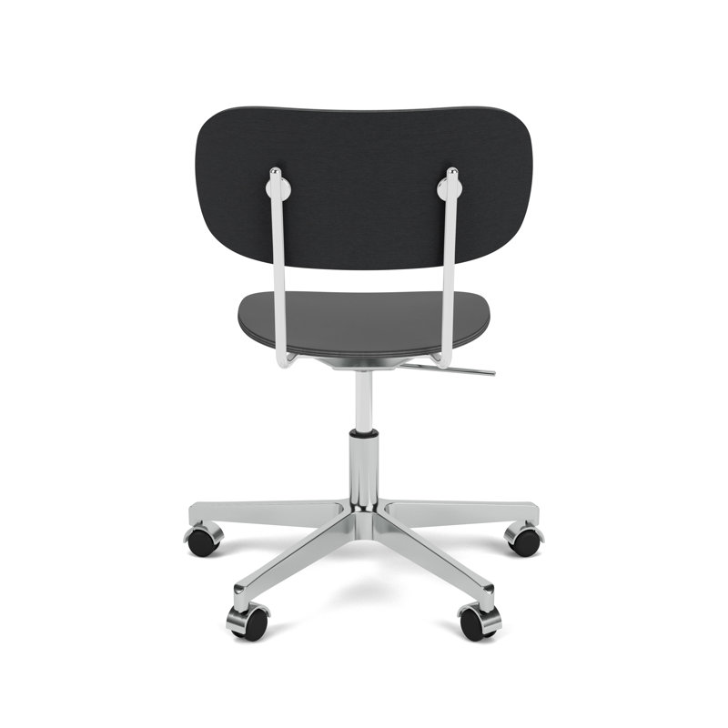 Co Swivel Task Chair, Black Oak/Silver