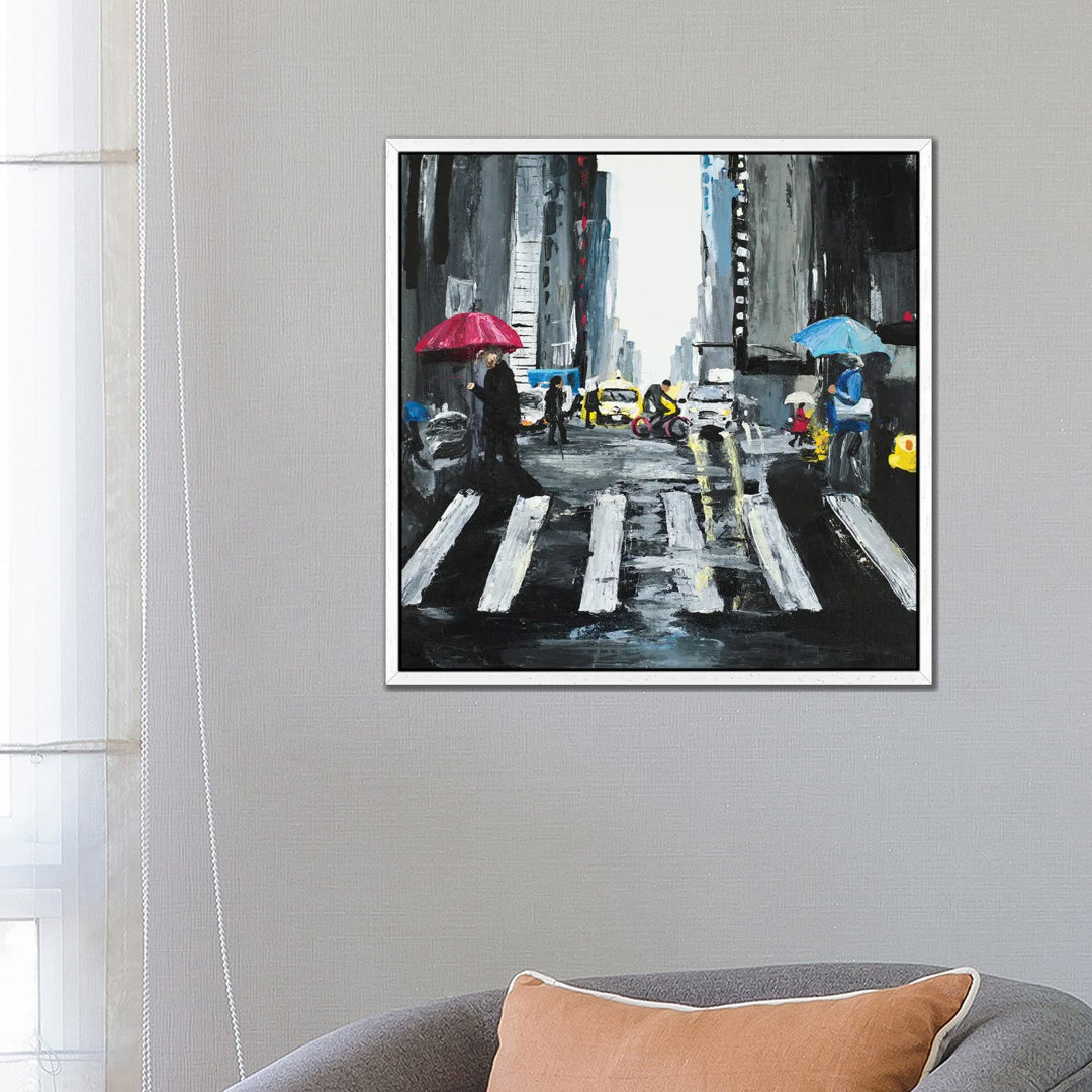 NYC In The Rain von Chelsea Goodrich - Gallery-Wrapped Canvas Giclée on Canvas