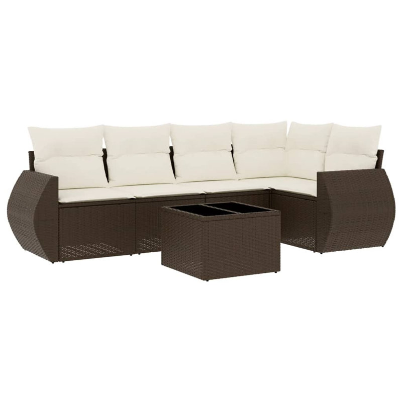 Grand canapé modulaire en rotin PE Vidaxl