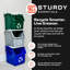 Système de recyclage multi-bacs Sturdy Essentials avec six bacs de recyclage empilables de 6 gallons pour construire votre centre de recyclage pour les bureaux, la cuisine, les garages, les entreprises (bleu, paquet de 6)-123151370