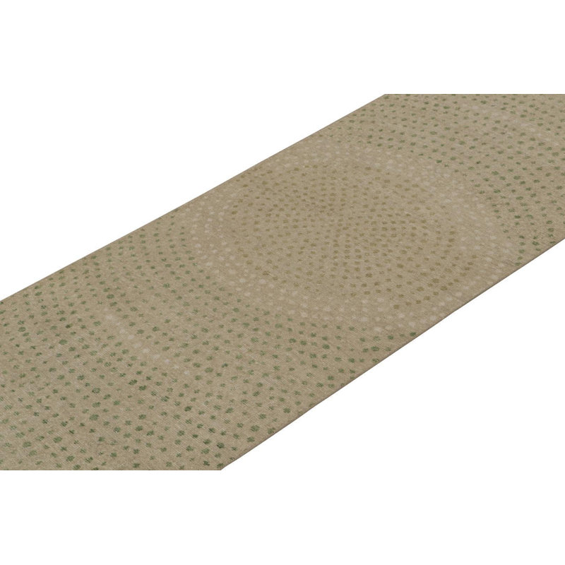 Hand-Knotted 3'2" x 21'11" Runner Wool Area Rug in Gray