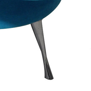 Solid + Manufactured Wood Accent Stool, Blue