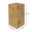  27.75" Square-Column MGO End Table, Distressed Wood-Look Pedestal for Indoor/Outdoor Use, Natural-346235331