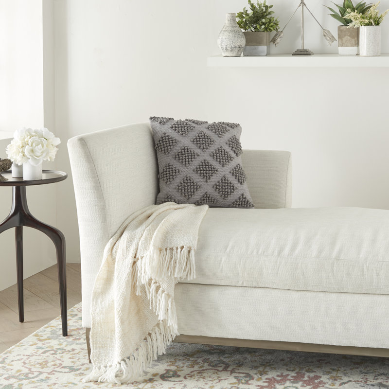  Housse de coussin carré et insert, Gris clair