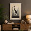 Wading Bird in Reeds Japandi - Wrapped Canvas-168999348-168999374