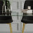 Iverson Glass Top Metal Base Dining Table-2037824520-2037824527