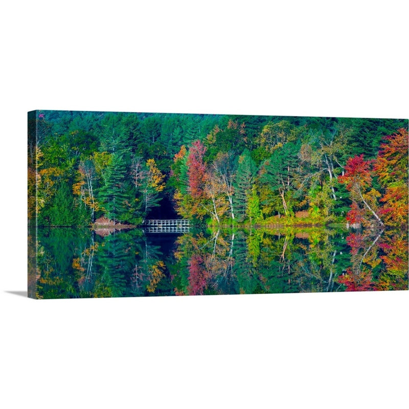 « vermont bridge panorama », reproduction de photo sur toile, H 13 po x l 30 po x P 1,5 po