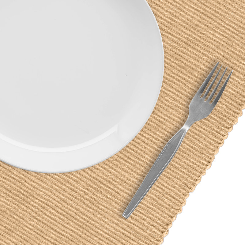 Solid Color 100% Cotton Table Runner, Khaki