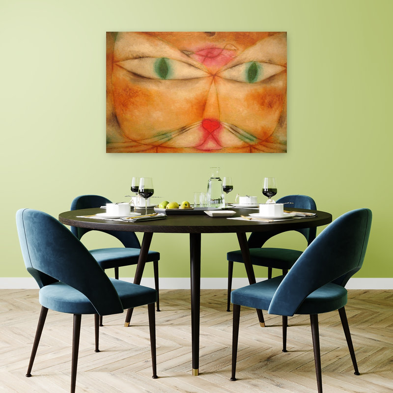Chat et oiseau, reproduction d'art moderne, H 32 po x l 48 po