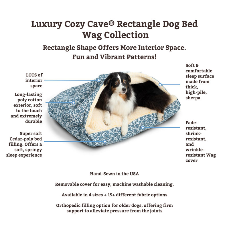 Lit pour chien intérieur / extérieur Snoozer, Petit (l 30 po x P 20 po x H 8 po), Bleu Oxford Ramey, Damask
