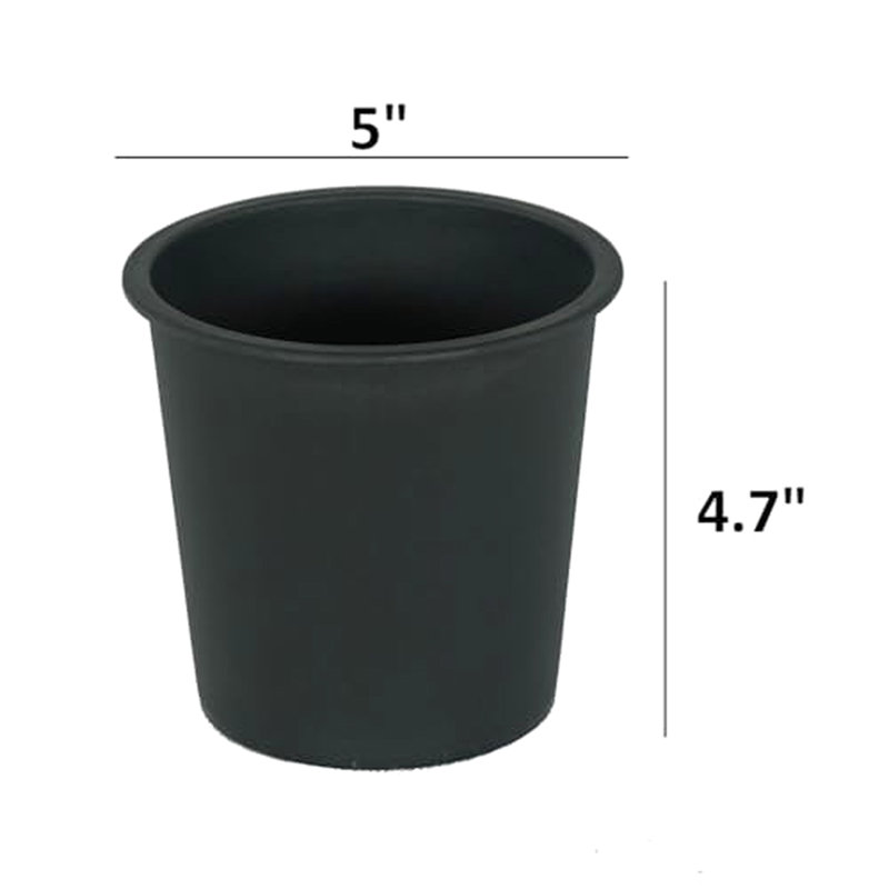 5" Black Plastic Nursery Container - Round Garden Pots With Drainage  5 . Construction. All-Weather Durability. Ideal For Planting And Storage. Fade Crack Plant Pot . For