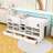 Multi-Functional Wooden Low Loft Bed with Built-in Storage Drawers and Shelves-150450760-150450763