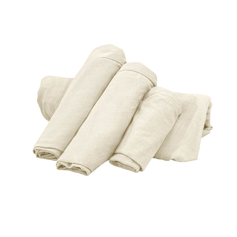 Siva 86" Wide Upholstered Slipcover Only, Linen Ivory