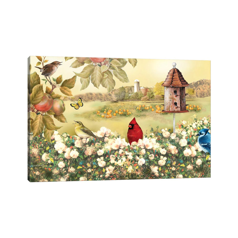«Above the Flowers» par Giordano Studios - peinture sur toile tendue, H 8 po x l 12 po x P 0,75 po