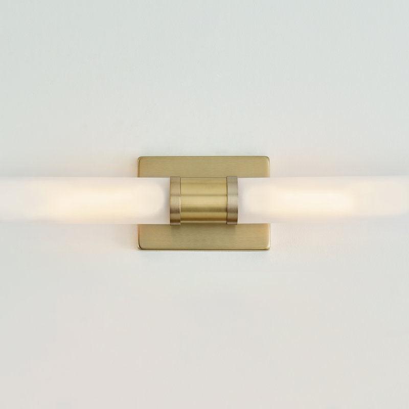 Keaton 2 - Light Vanity Light, Satin Brass, 30" H x 5" W x 3.63" D, 60 W