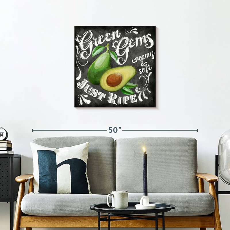 Yarlin Chalkboard Avocado, 24" H x 24" W