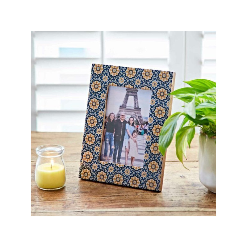 Gold/Blue Picture Frame